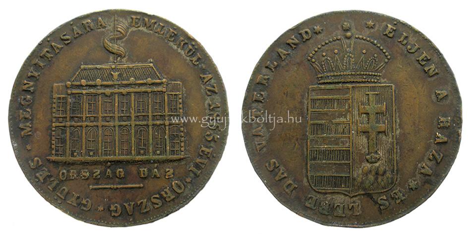 1865. �vi Orsz�ggy�l�s megnyit�sa eml�k�re / �ljen a Haza